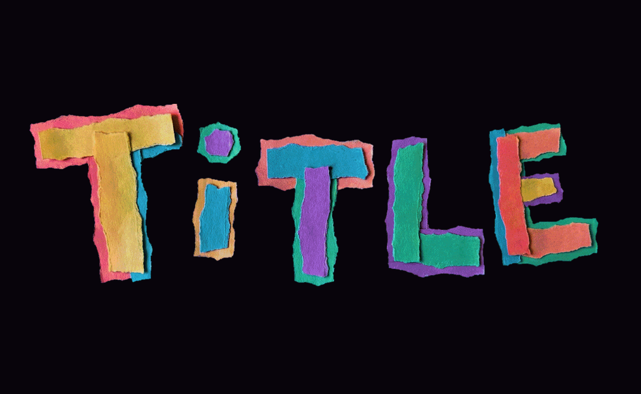 Paper Collage Lettering example