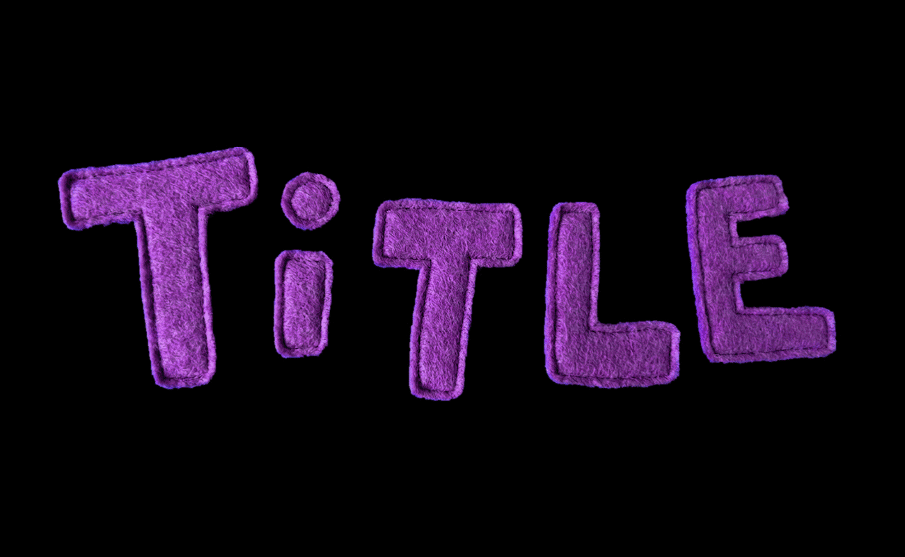 Felt Cut-Out Lettering example