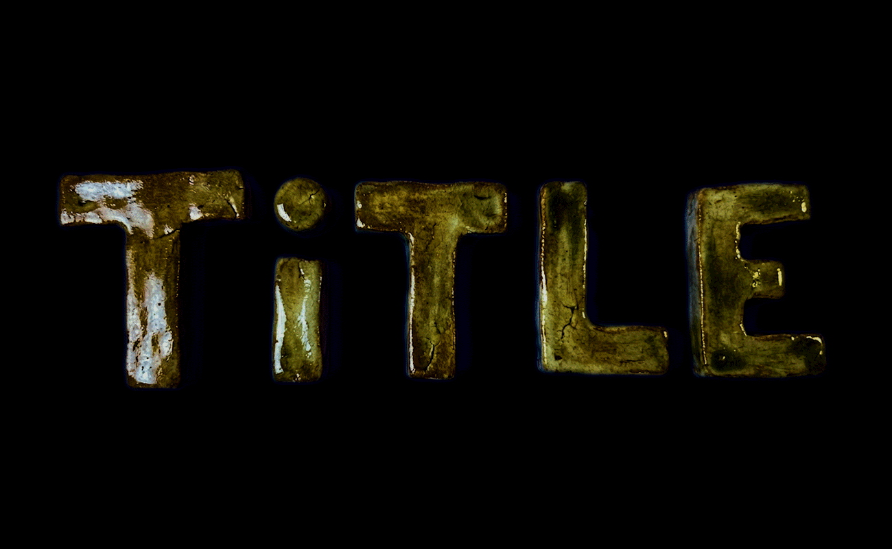 Ceramic Lettering example