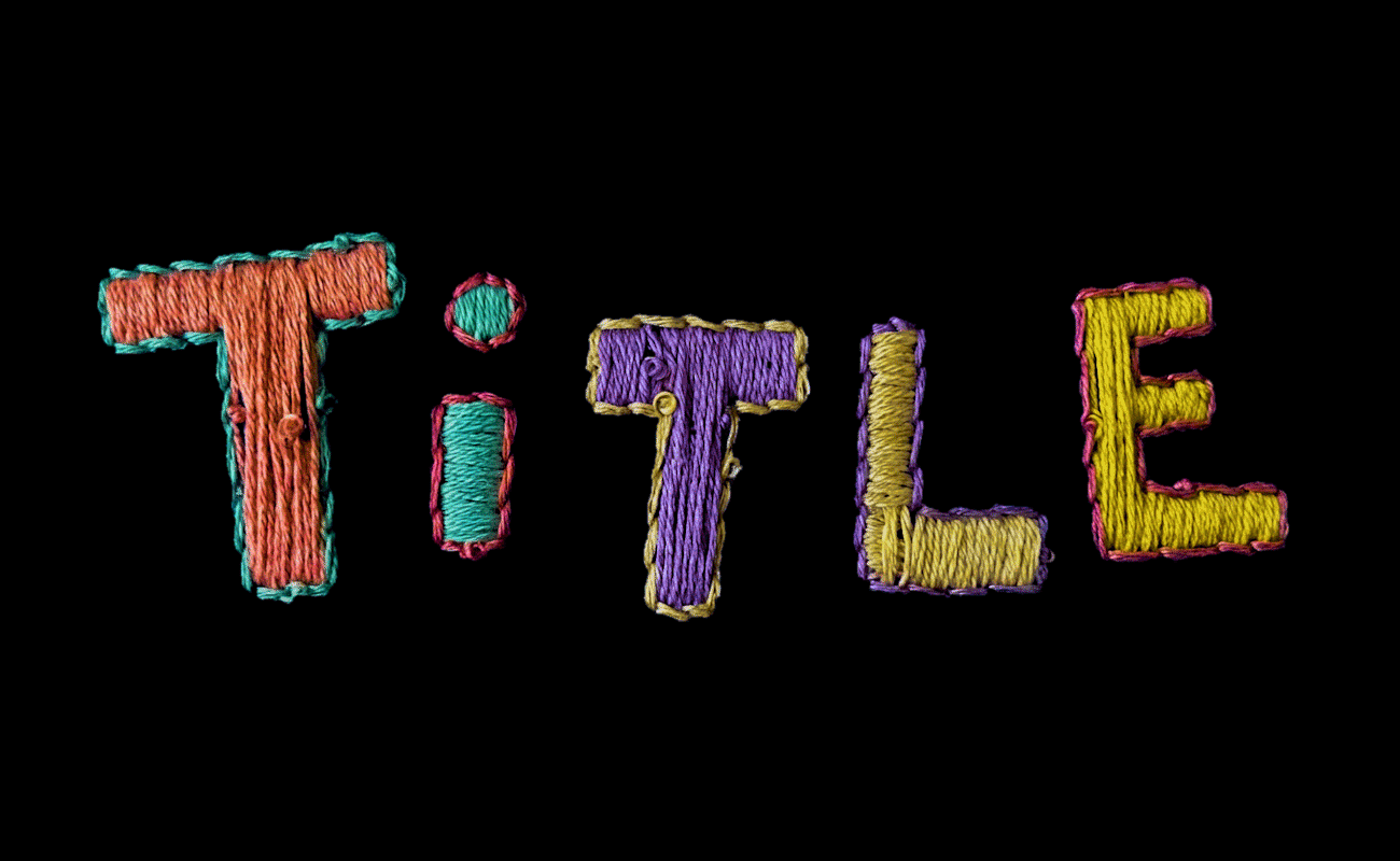 Stitched Embroidery example